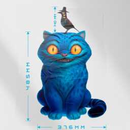 Kpop Cat & Bird - 485mm - Wall Sticker Set - thumbnail 2