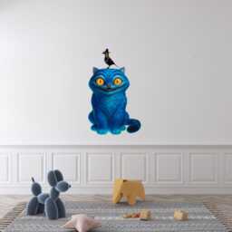 Kpop Cat & Bird - 485mm - Wall Sticker Set - thumbnail 3