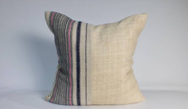 Decorative Pillows For The Living Room Handwoven Striped Pillow Neutral Colour Hemp Sofa Cushions Bohemian Pillows - image 1