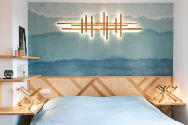 Wooden Sconce-Equilibrium Long-Wall Light -Led-Loft Wooden Light-Loft-Designer Lighting-Modern Lighting-Wooden-Modern-Wooden Art-Modern Deco - image 1