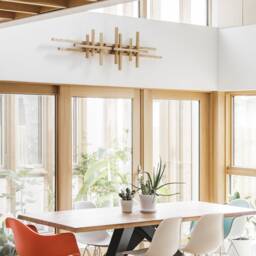 Wooden Sconce-Equilibrium Long-Wall Light -Led-Loft Wooden Light-Loft-Designer Lighting-Modern Lighting-Wooden-Modern-Wooden Art-Modern Deco - thumbnail 3