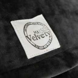 40x40cm Cushion - Handmade in France Blockprint Floral Cotton & Velvet - thumbnail 4