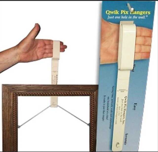 Picture Frame Hanger Easy One-Hole-In-The-Wall Hanging Tool Qwik Pix. New Without Package - image 1
