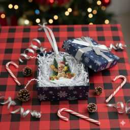 Custom Name Pickleball Gingerbread Christmas Ornament, Glass Gifts For Lovers, Ornament - thumbnail 2
