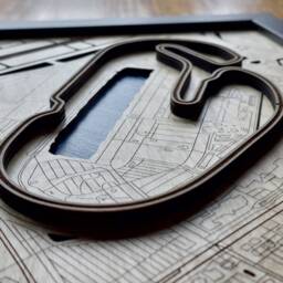 Daytona Road Wall Art Laser Engraved Wood, Imsa Gift - thumbnail 2