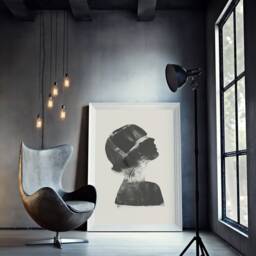 Female Silhouette Print, Elegant, Brush Strokes, Paint, Abstract Poster, Contemporary Art, Modern Art Print - Wall Decoration - thumbnail 3