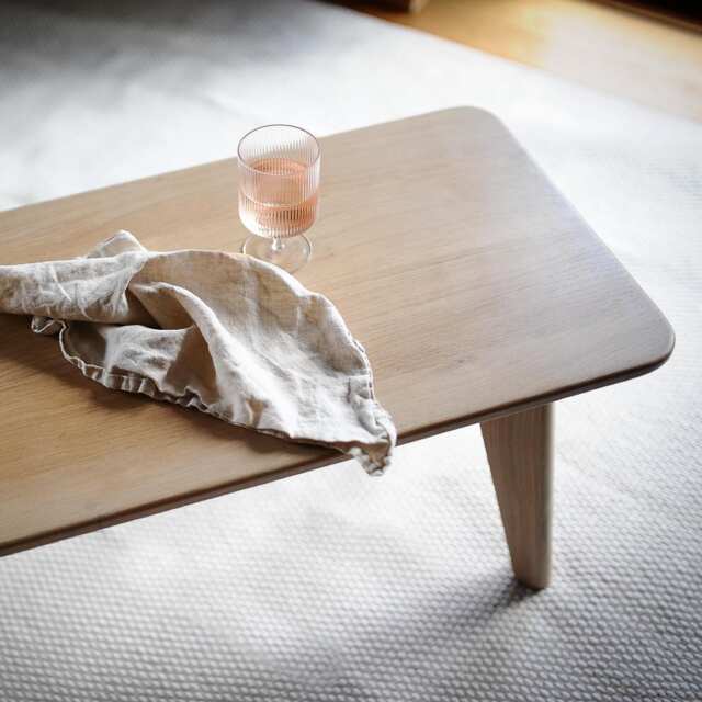 Handmade Solid Oak Bench Modern Danish Design, Sustainable Wood - image 1
