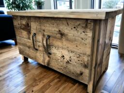 Coffee Table With Doors/Lounge Tv Stand Tv Unit - Industrial , Vintage Style Using Reclaimed Scaffold Boards - The Warsaw
