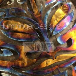 Metal Wall Art Sun Face in Stainless Steel - thumbnail 3