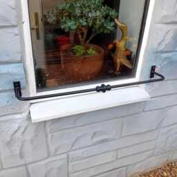 Ornate Window Railwrought Iron(Forged Steel Handmade in UK +Free Fitting Kit - thumbnail 2
