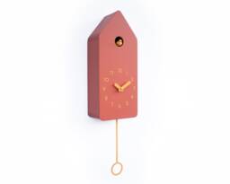 Autumn Glow Cuckoo Clock - Scandinavian Wall Decor in Amber Tones - thumbnail 1