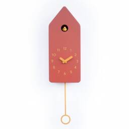 Autumn Glow Cuckoo Clock - Scandinavian Wall Decor in Amber Tones - thumbnail 2
