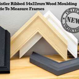 Made To Measure Ribbed Wood Picture Frame - Custom Size, Black White Grey Gold Silver Oak - thumbnail 2