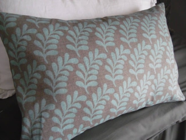 Teal Palm.grey. Pillow Covers.toss Pillow.throw Pillow.slipcovers.home Decor Covers.fall.throwpillow.cushion Cover - image 1