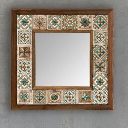 Mosaic Wall Art, Water Based Paint, Decoration, Mirror For Wall, With Mirror, On Wood, Christmas Gift - thumbnail 3