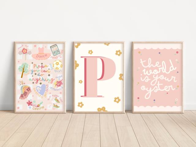Personalised Girls, You Can Do Anything Prints. Positive Affirmation Print For Girls Room, Nursery Or Playroom - Prints Only, Unframed - image 1