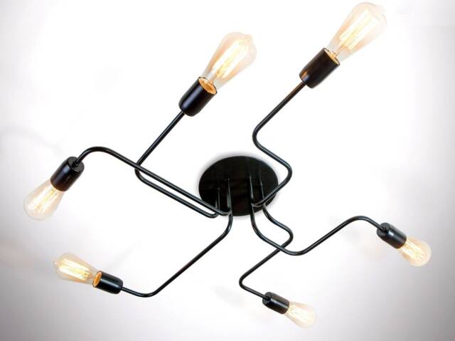 6-Arms Ceiling Octopus Chandelier Spider Pendant Light Entryway Chandelier Industrial Kitchen Lighting - image 1