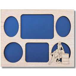 Barrel Racing Picture Frame 11x14 - Rodeo Mom Gift, Equestrian Western Decor, Racer Collage Hold Your Horses & Photos - thumbnail 2