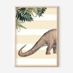 Set Of 2 Split Diplodocus Prints. Wall Art Perfect Kids, Teen & Nursery Wall Decor - Print Only - thumbnail 2