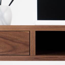 Walnut Desk With Drawers - Mid-Century Scandinavian Style Bureau - thumbnail 4