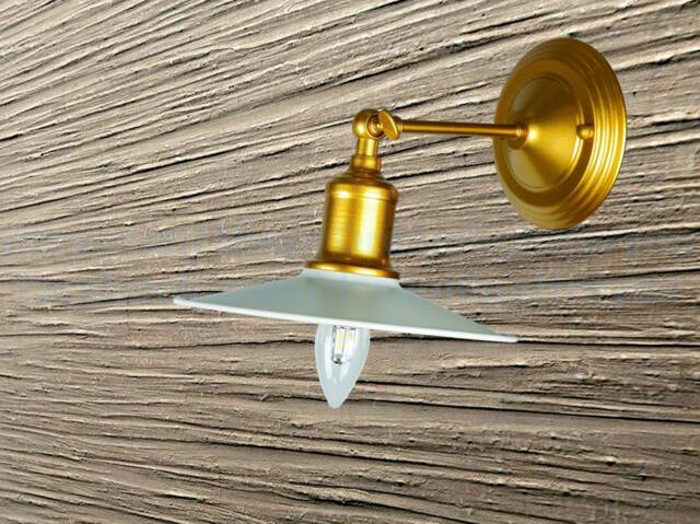 White-Golden Wall Sconce Bathroom Light Industrial Lighting White Wall Corridor Patio Lighting - image 1