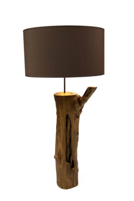 Rustic Wooden Lamp Of Black Locust Home Decor Unique One A Kind, Reclaimed Wood, Branch - image 1