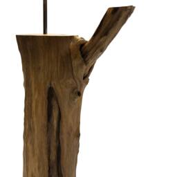 Rustic Wooden Lamp Of Black Locust Home Decor Unique One A Kind, Reclaimed Wood, Branch - thumbnail 3