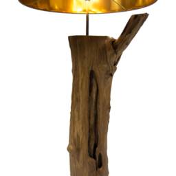 Rustic Wooden Lamp Of Black Locust Home Decor Unique One A Kind, Reclaimed Wood, Branch - thumbnail 2