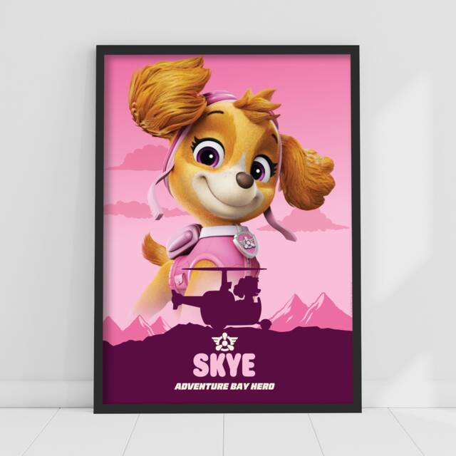 Paw Patrol Print - Skye Adventure Bay Hero Poster Wall Art - image 1