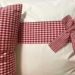 1x Country Style Cushion Cover Cover, Decorative Cushion, Red/White 50x50cm - thumbnail 3