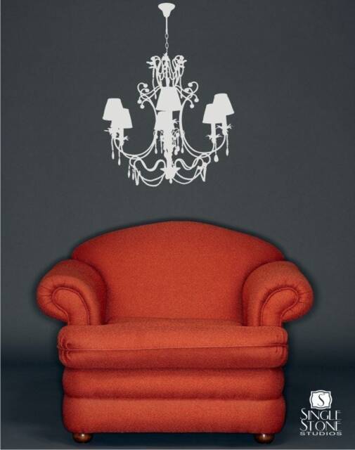 Chandelier Wall Decal Fancy - Vinyl Stickers Art Graphics Custom Home Decor - image 1