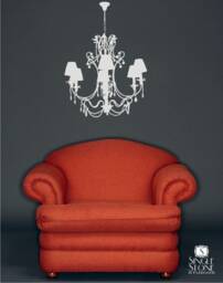 Chandelier Wall Decal Fancy - Vinyl Stickers Art Graphics Custom Home Decor - thumbnail 1