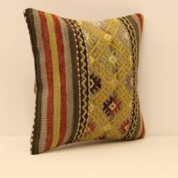 12x12 - 30x30 cm Kilim Pillow Cover, Home Cushion Decorative Throw Pillows, Rustic Couch Designer Boho Case Livingroom, 4Of-17 - thumbnail 2