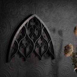 Osiris Gothic Arch Wall Hanging By The Blackened Teeth - Decor Cathedral Window Dark Handmade Artisans - thumbnail 3