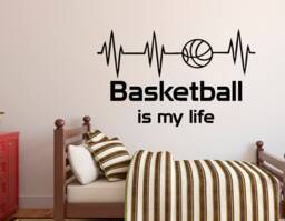 Custom Basketball Player Name Wall Decal Removable Sports Decor 2265 - thumbnail 1