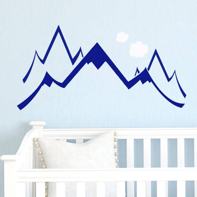 Mountain Wall Decal Pine Tree Adventure Decor T547 - image 1