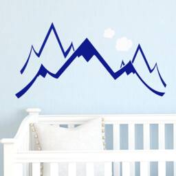Mountain Wall Decal Pine Tree Adventure Decor T547 - thumbnail 1