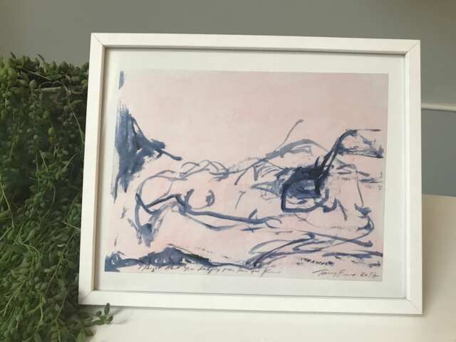 "Tracey Emin Silk Print Framed ""I Thought About You Deeply More Than Know" - image 1