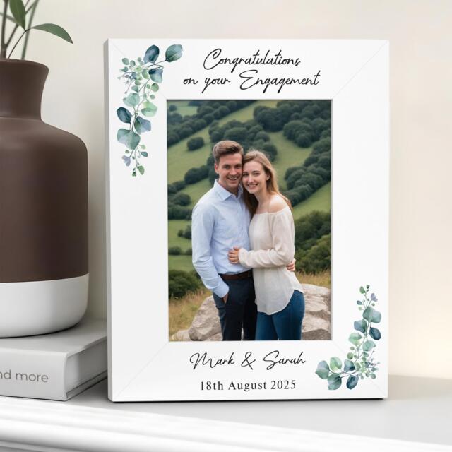 Personalised Engagement Photo Frame Gifts, Congratulations On Your Present - image 1