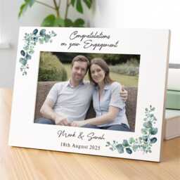 Personalised Engagement Photo Frame Gifts, Congratulations On Your Present - thumbnail 2