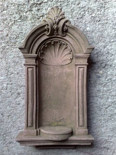 Arched Plate Altar Niche Relief Mural Art Sandstone Antique Look W 23 - image 1