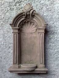Arched Plate Altar Niche Relief Mural Art Sandstone Antique Look W 23 - thumbnail 1