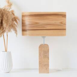 Olive Modern Table Lamp, Scandinavian Bedside & Nightstand Reading Lamp - thumbnail 3