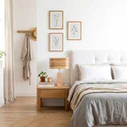 Olive Modern Table Lamp, Scandinavian Bedside & Nightstand Reading Lamp - thumbnail 2