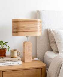 Olive Modern Table Lamp, Scandinavian Bedside & Nightstand Reading Lamp - thumbnail 1
