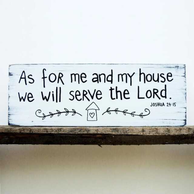 Christian Gifts, Wall Art, Scripture As For Me & My House We Will Serve The Lord, Bible Verse Art - image 1