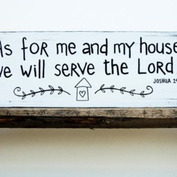 Christian Gifts, Wall Art, Scripture As For Me & My House We Will Serve The Lord, Bible Verse Art - thumbnail 2