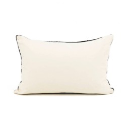 African Mud Cloth Pillow Cover, Black & Off White Triangle Print, 18x12 - thumbnail 3