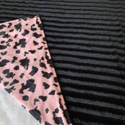 "Miss Piggy Minky Blanket - Black & Pink, Solid Black, Pink With Spots 60""x60" - thumbnail 3
