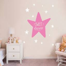 Sweet Dreams Star Nursery Wall Decal Baby Room Decor - thumbnail 1
